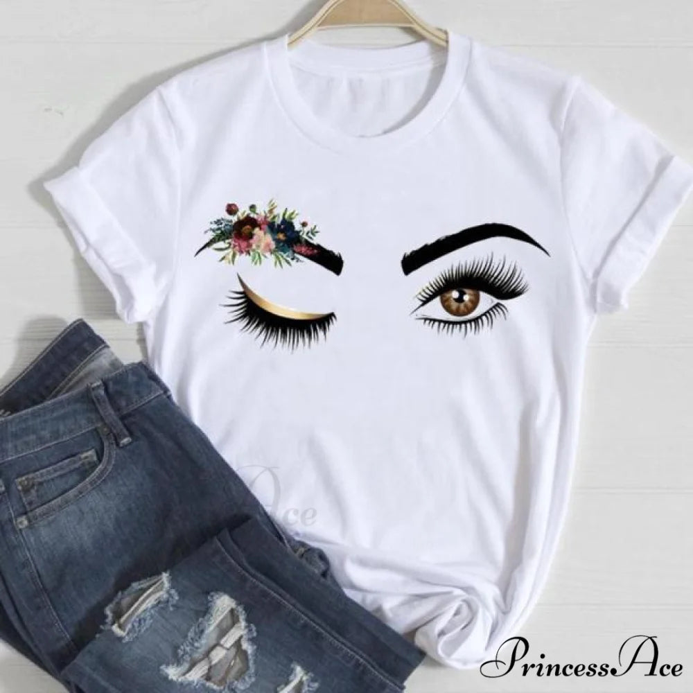 Graphic Lady Print Female T-Shirt