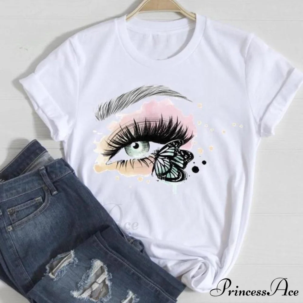 Graphic Lady Print Female T-Shirt