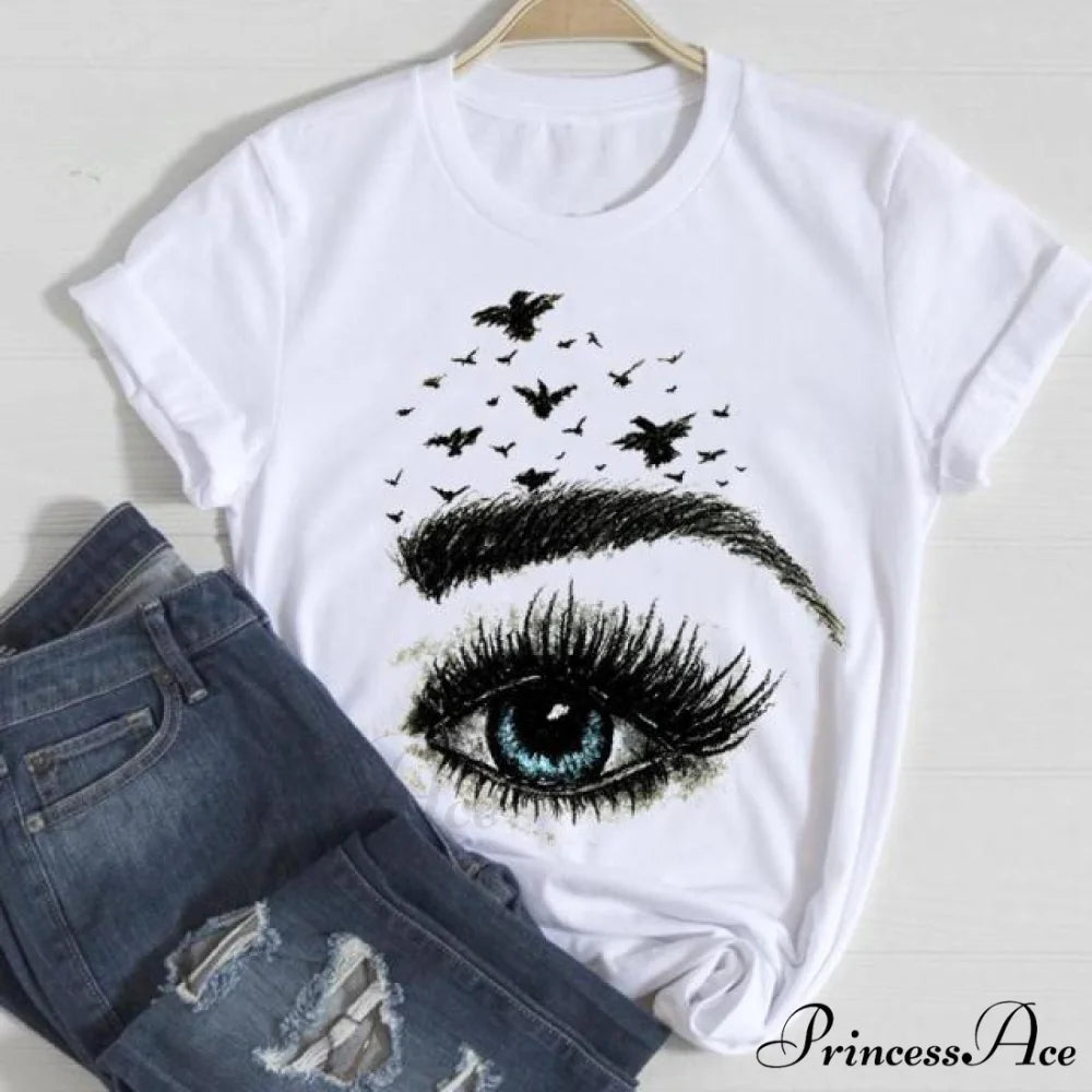 Graphic Lady Print Female T-Shirt