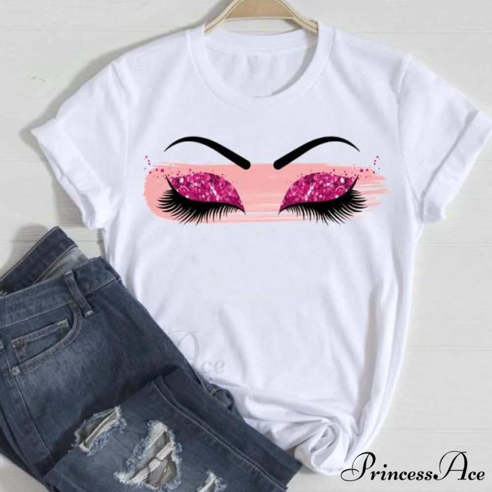 Graphic Lady Print Female T-Shirt
