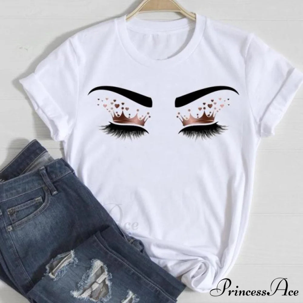 Graphic Lady Print Female T-Shirt