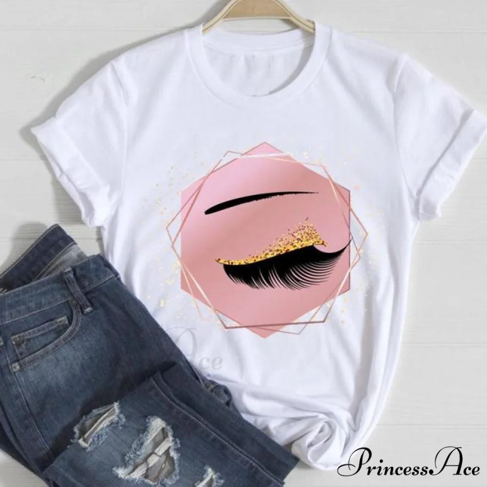 Graphic Lady Print Female T-Shirt