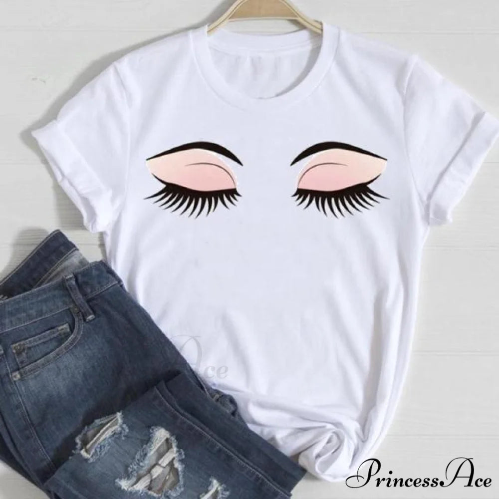 Graphic Lady Print Female T-Shirt