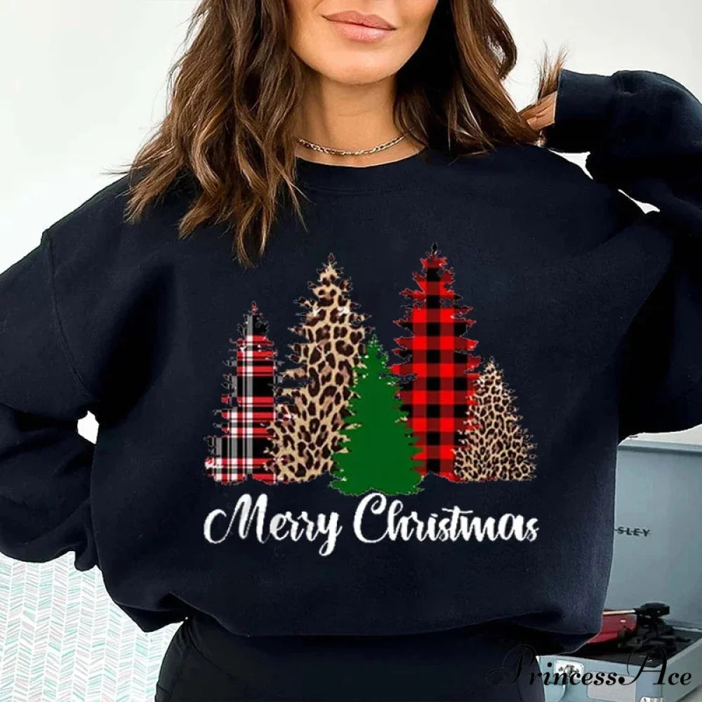 Graphic Santa Claus Reindeer Navidad Harajuku Y2K Unisex Christmas Hoodie black 4 / M Christmas Hoodies-L