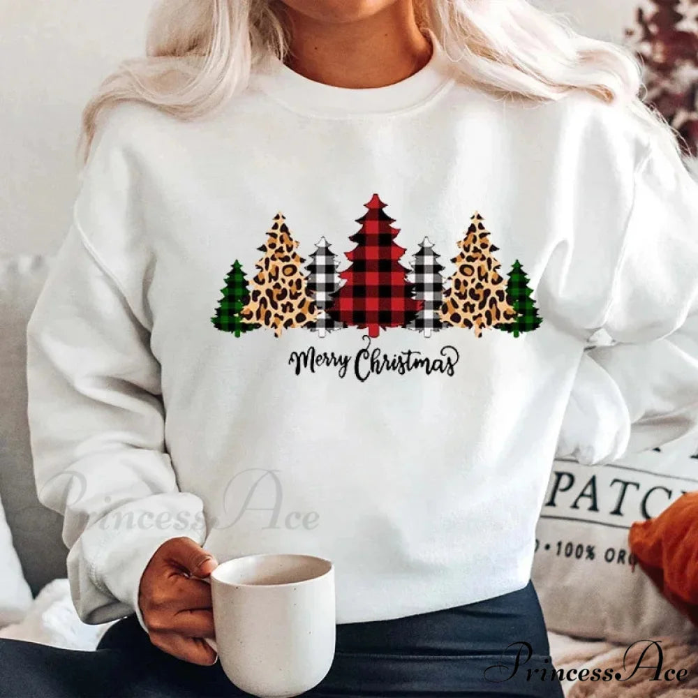 Graphic Santa Claus Reindeer Navidad Harajuku Y2K Unisex Christmas Hoodie white 7 / M Christmas Hoodies-L