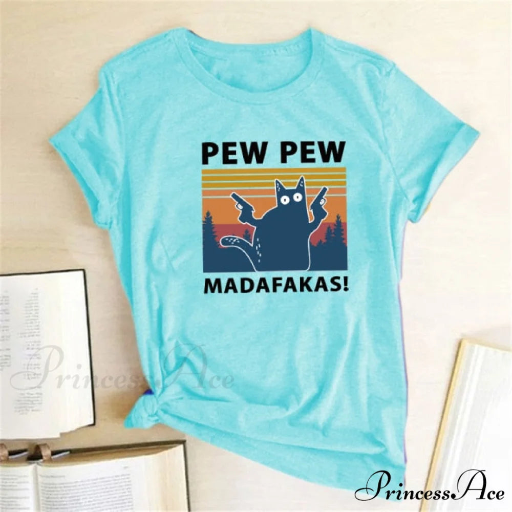 Graphic Tees Funny Shirts blue / S