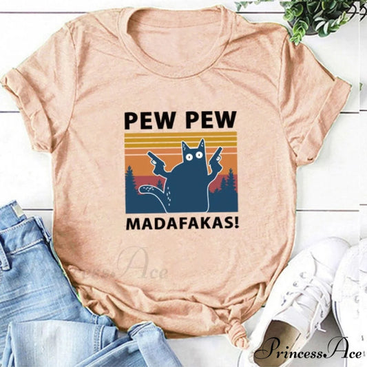 Graphic Tees Funny Shirts pink / S