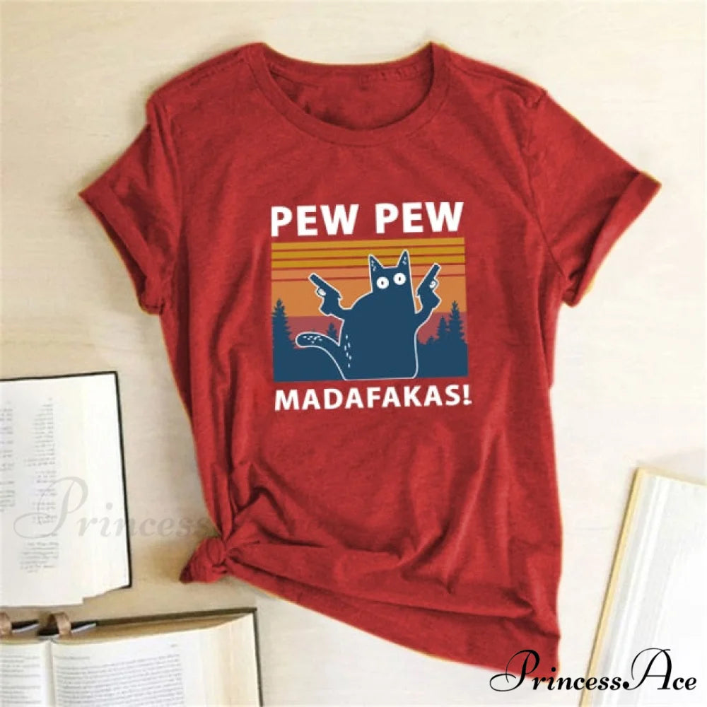 Graphic Tees Funny Shirts Red / S