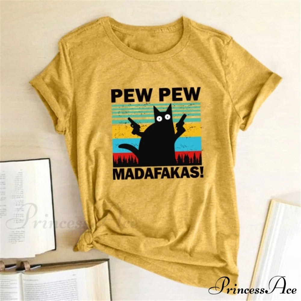 Graphic Tees Funny Shirts Yellow / S