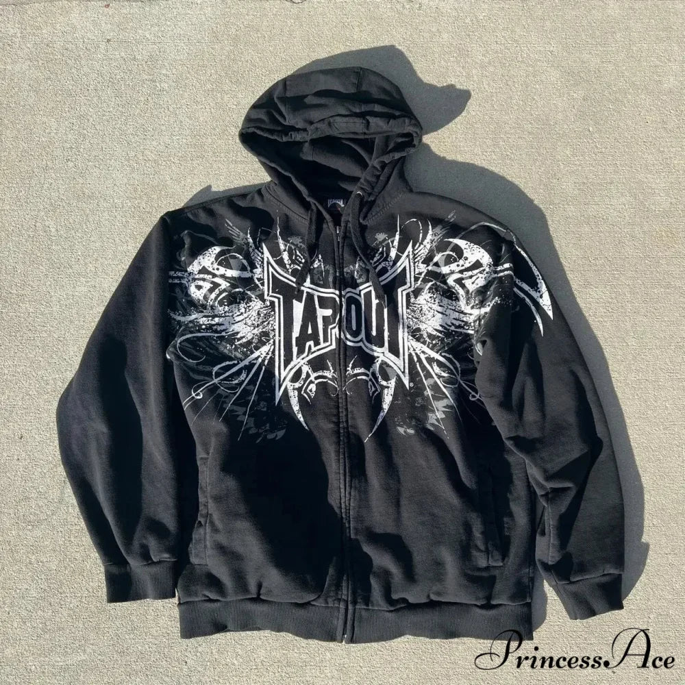 Graphic Vintage Hoodie black 3 / S hoodies-241228