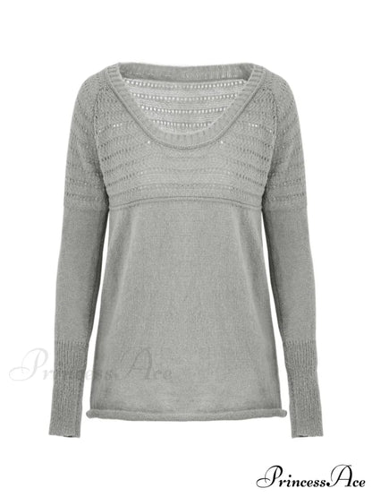 Gray Cutout Graceful Short Sleeve Tee