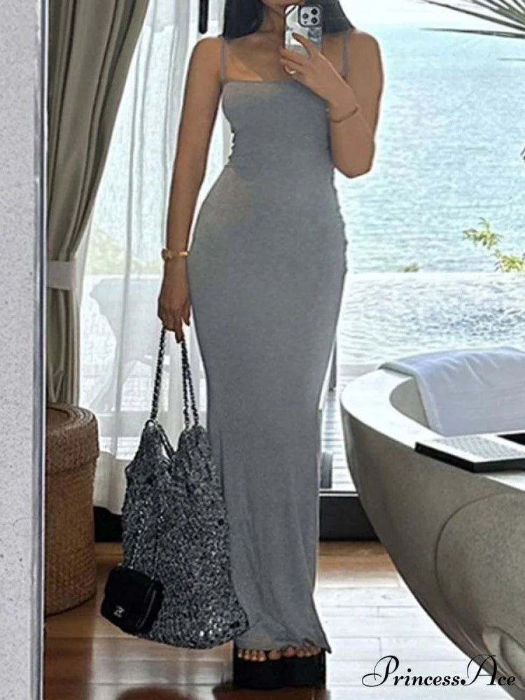 Gray Pointelle Graceful Knit Long Top Gray / S