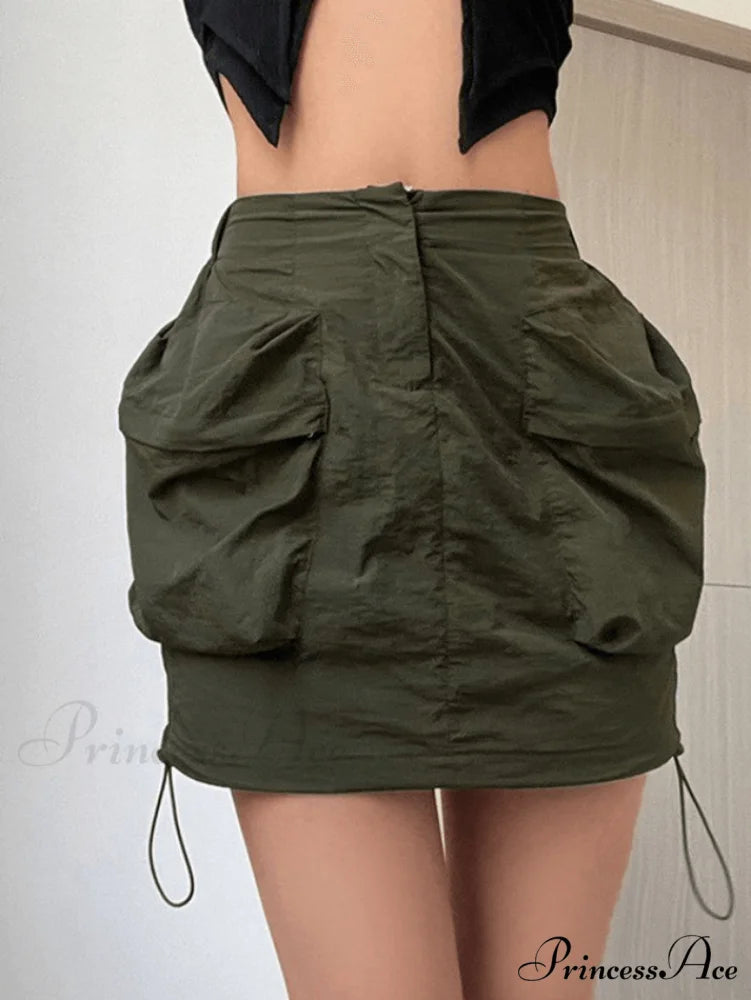 Green Padded Graceful Cropped Tank Top