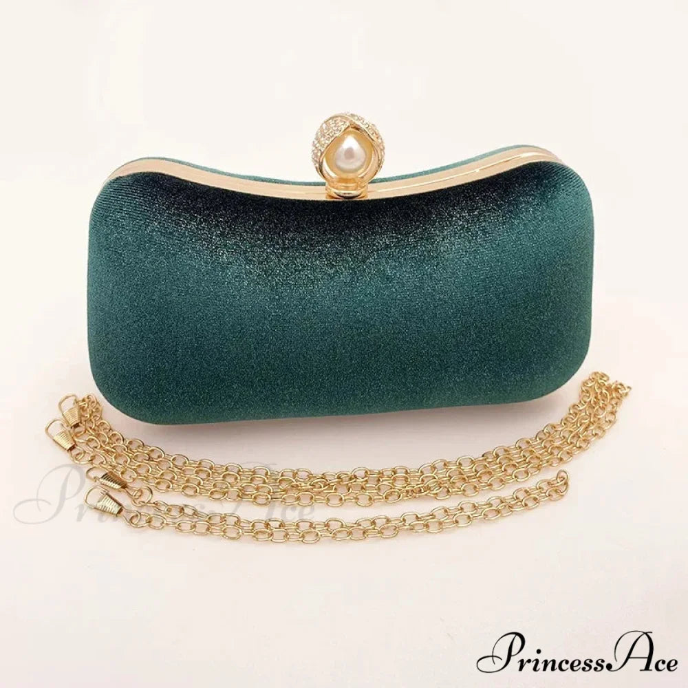 Green Retro Wedding Evening Clutch Purse Green / 20x5x11cm clutchbag-250126