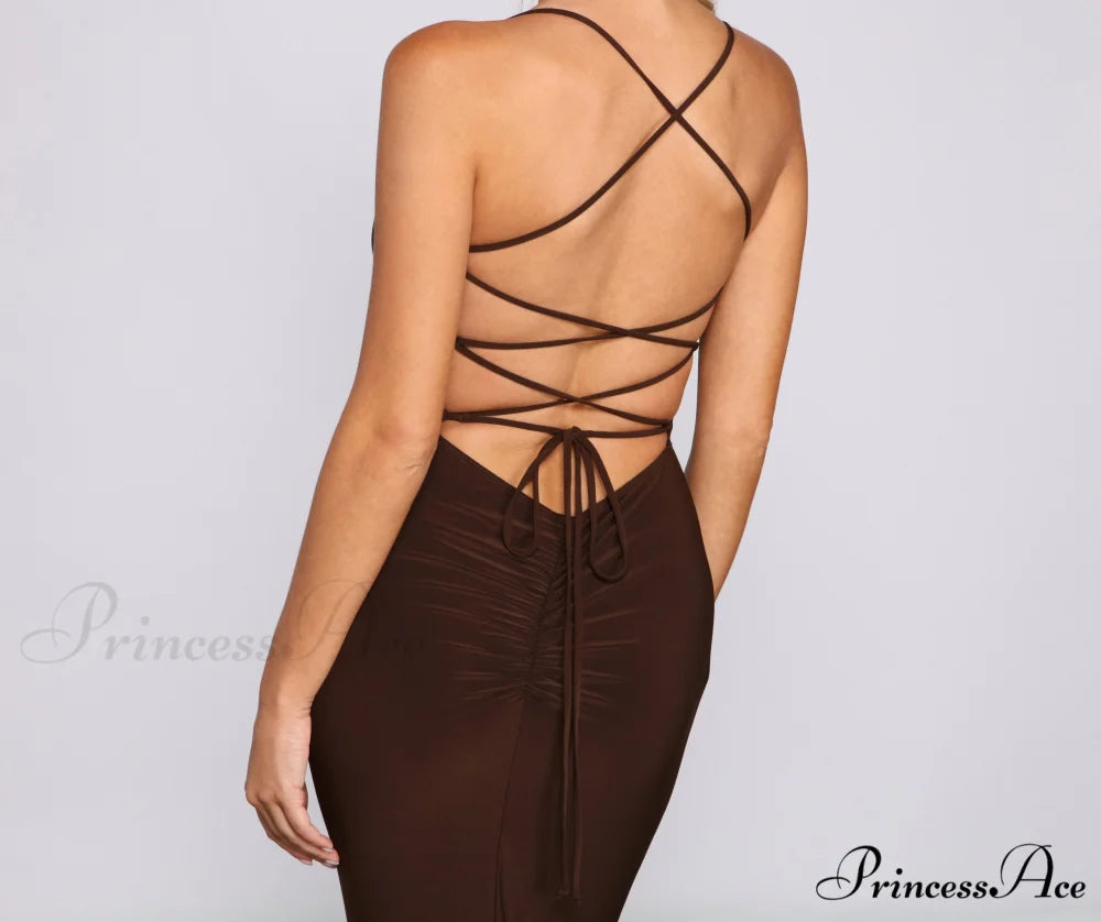 Gretchen Formal Stylish Lace-Up Dress