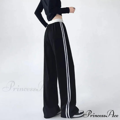 Grey Banded Informal Sweatpants Trousers pants-241228