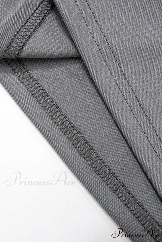 Grey Crew Neck Pack Hip Tank Dress