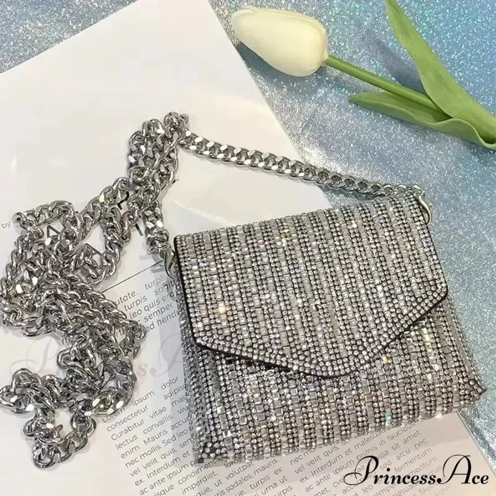 Grey Elegant Synthetic Leather Crossbody Purse Silver handbag-250126