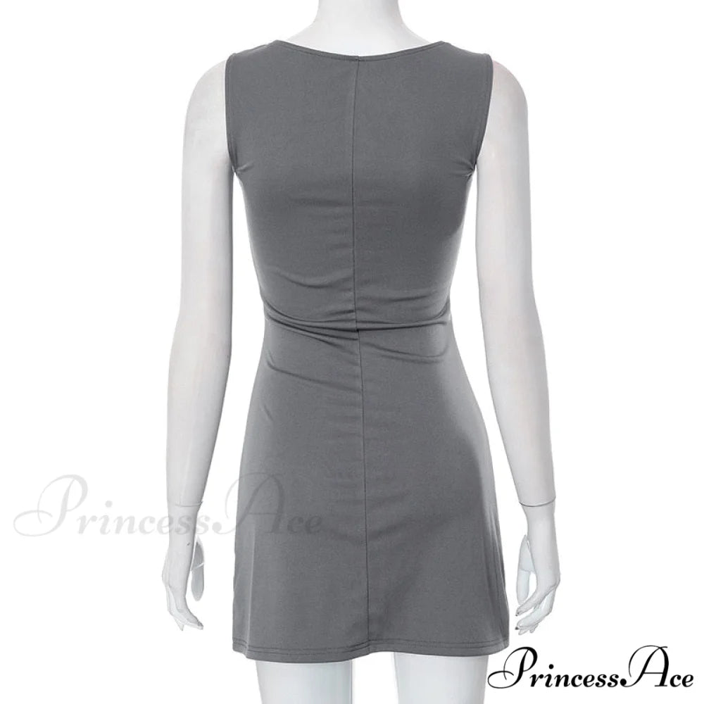 Grey Tank Stylish Mini Dress