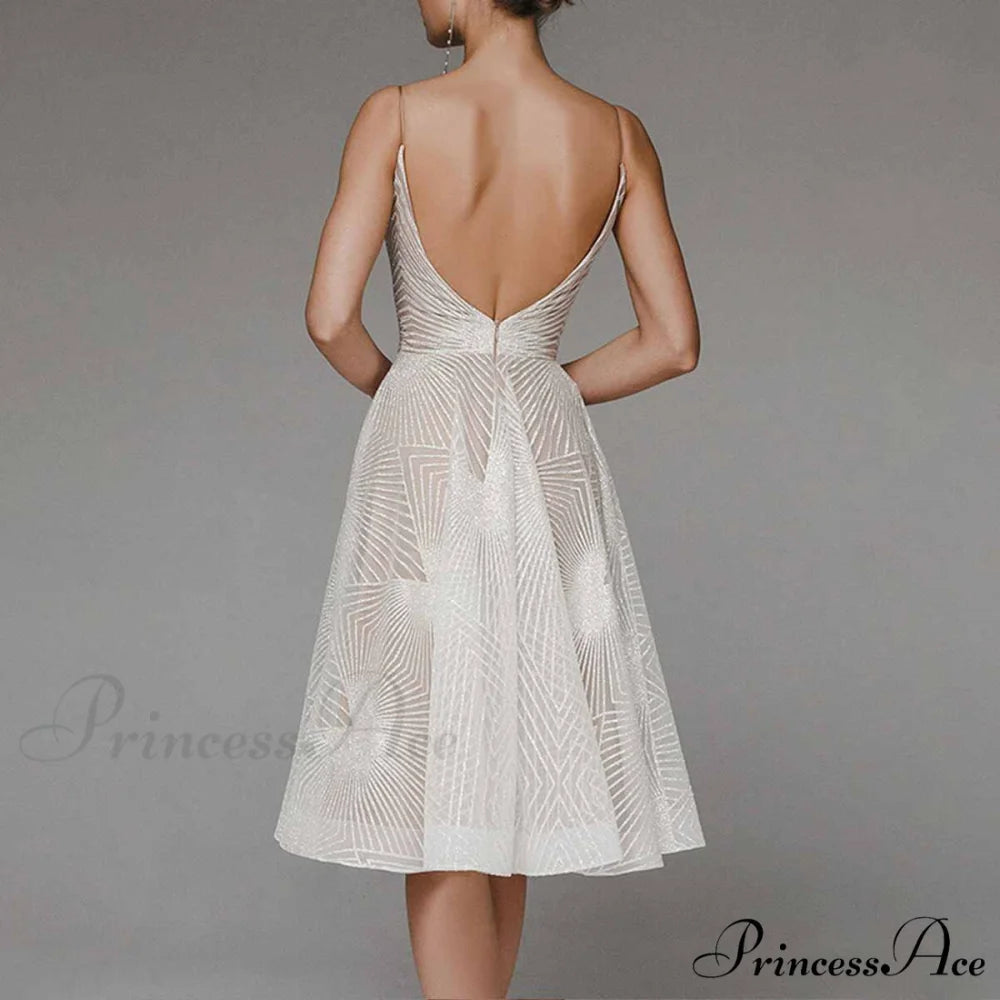 Guest Embroidered Formal Elegant Midi Warm-Season Wedding Evening Party - Backless Gown for Women Dress