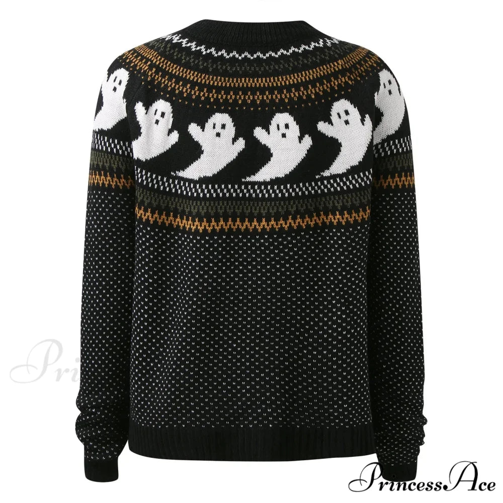 Halloween Cozy Y2K Oversized Warm Long Sleeve Comfortable Pullover Sweater