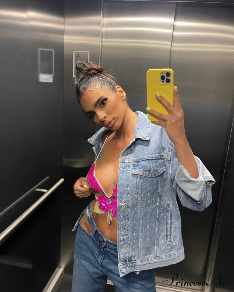 HALSEY BUTTERFLY Stylish SEQUIN TOP