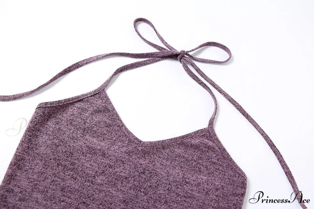 Halter 2 Crop Top T-Shirts Backless Arm Long Y2K Women’s Shoulder Piece Tanks Christmas Tees Off Tops Clothes