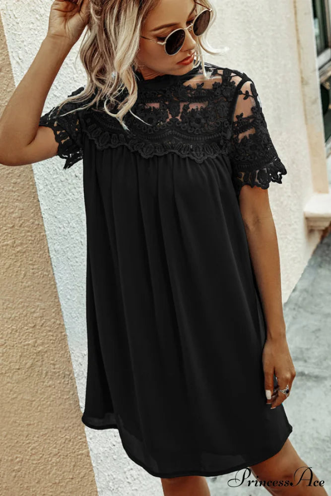 Halter Neck Flower Trendy Print Mini Dress