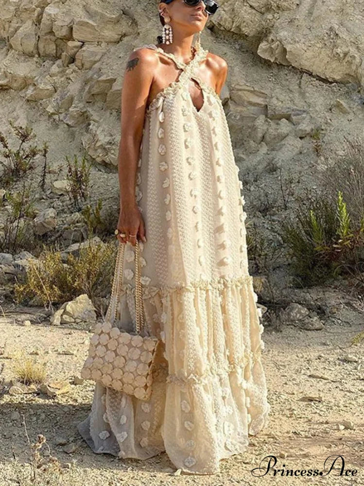 Halter Tassel Graceful Mini Dress
