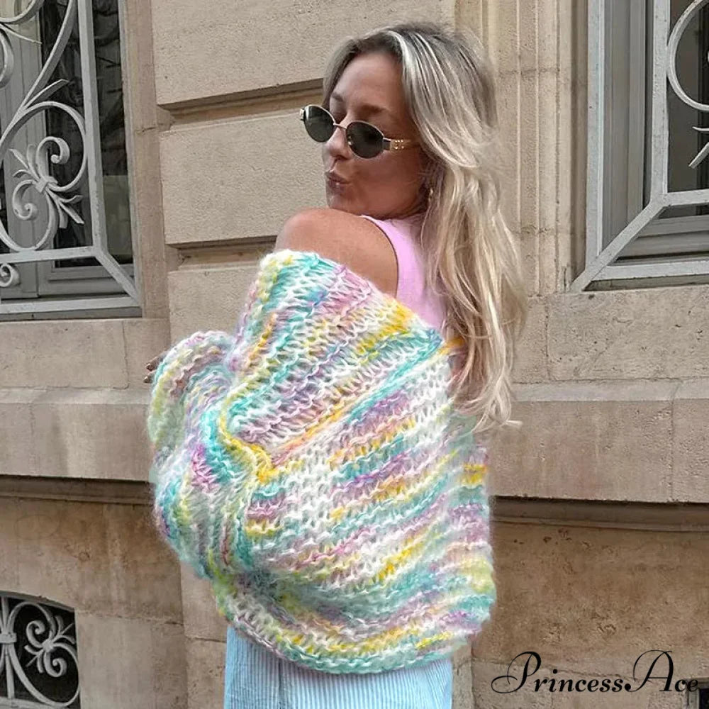 Handcrafted 3D Blossom Knitted Cardigan cardigans-241228