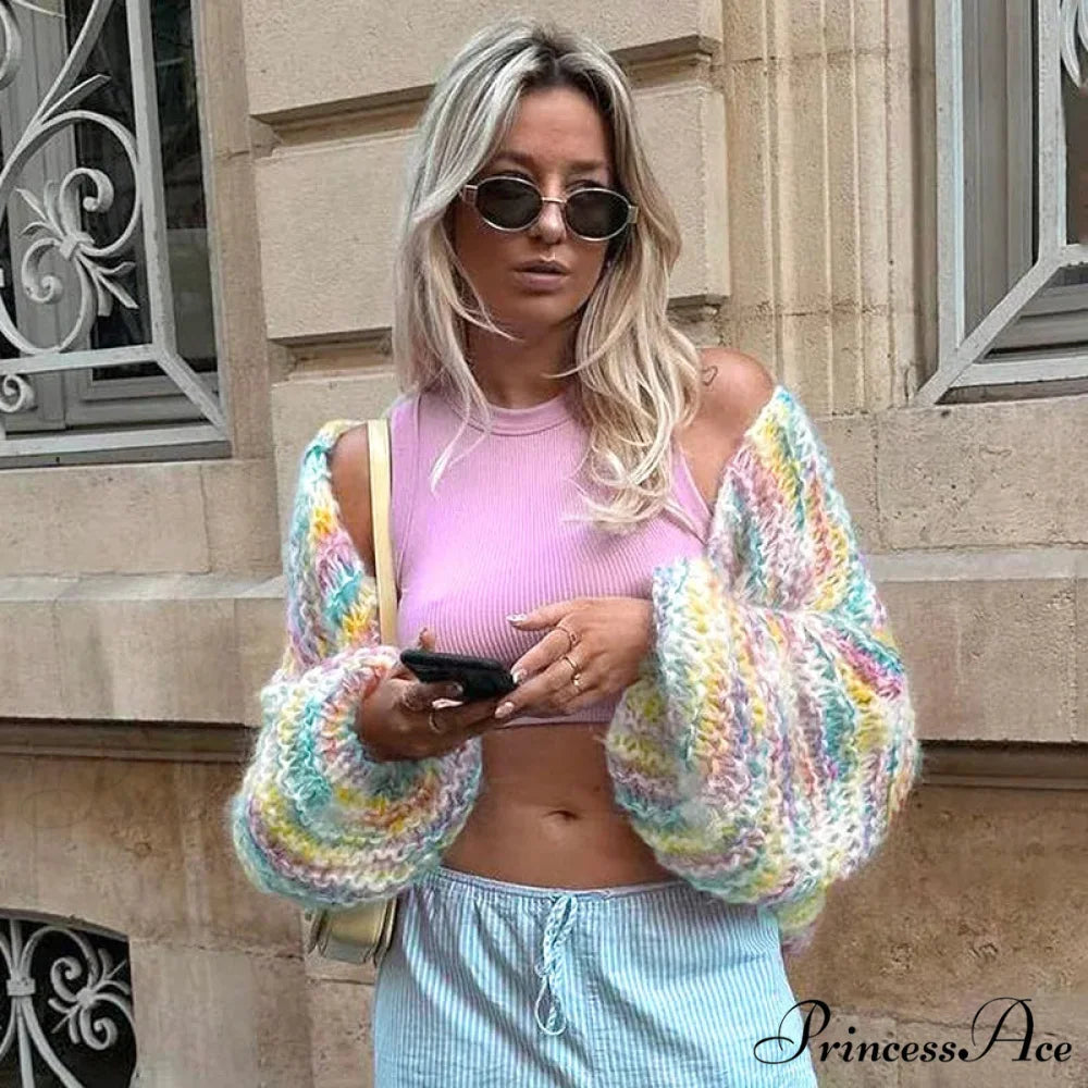 Handcrafted 3D Blossom Knitted Cardigan cardigans-241228