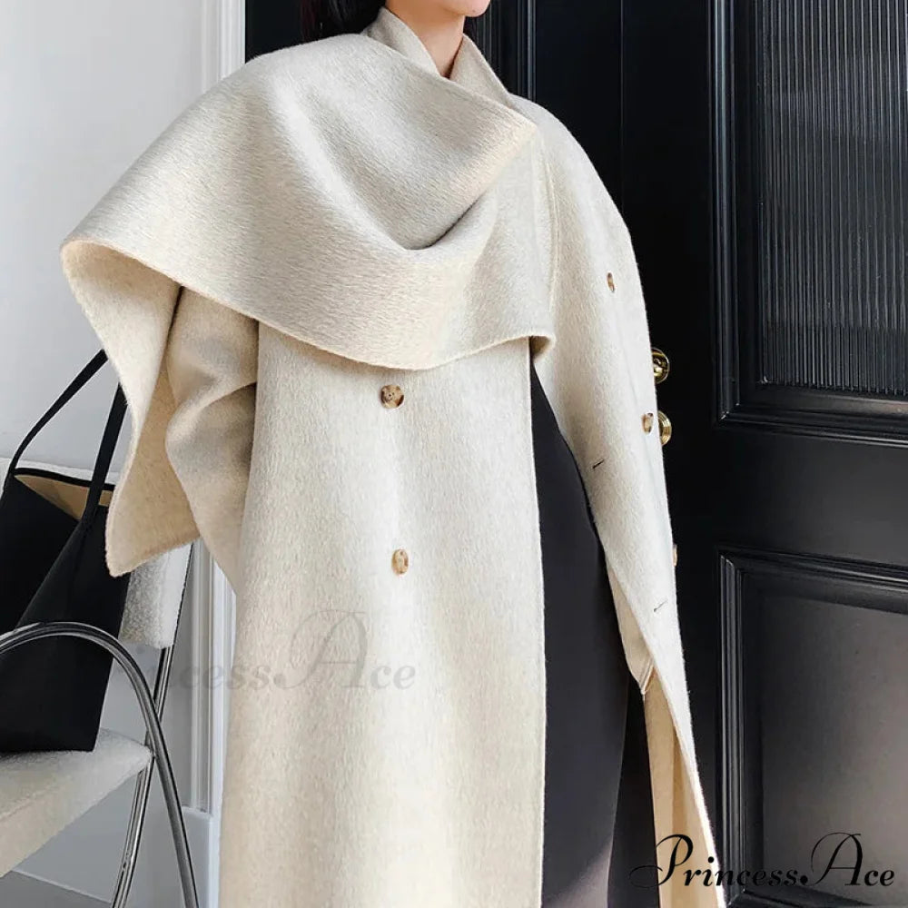 Handcrafted Cashmere Wool Cinched Overcoat overcoats-241228