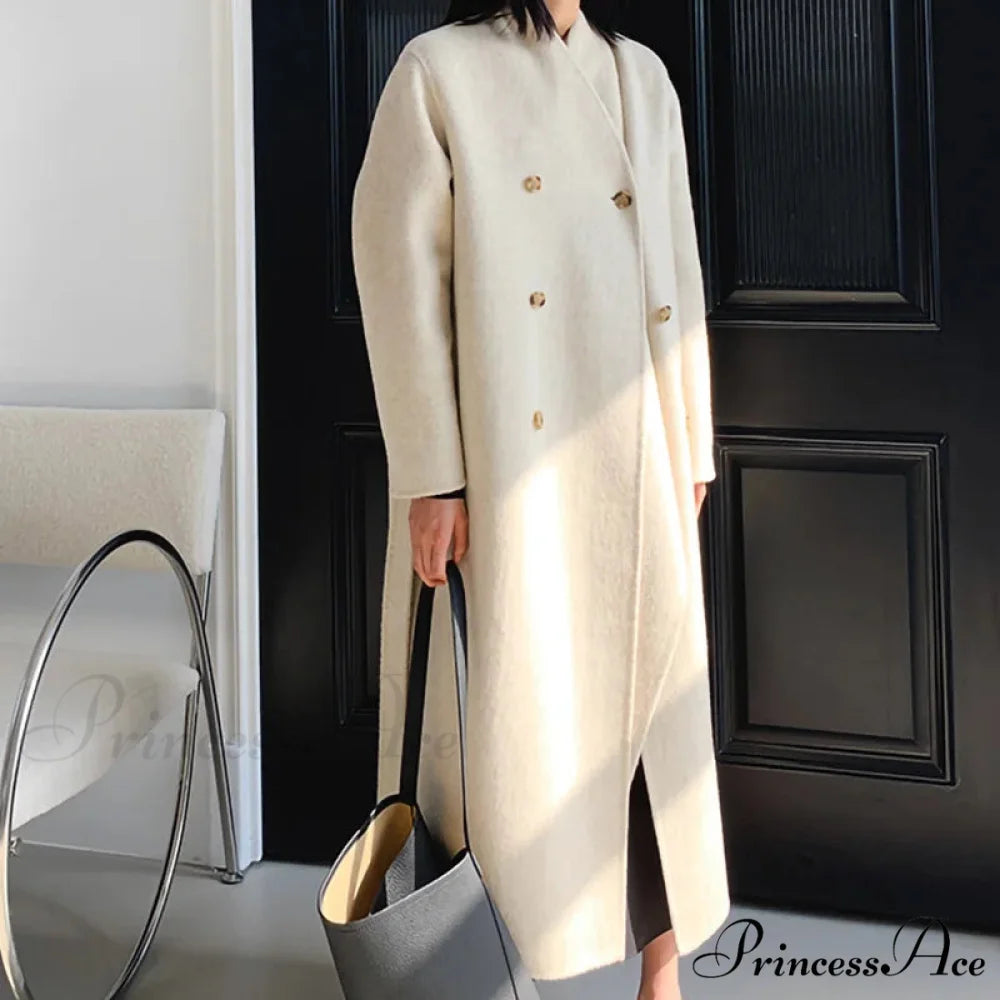 Handcrafted Cashmere Wool Cinched Overcoat overcoats-241228