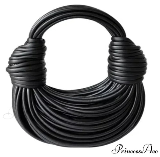 Handcrafted Pasta Gold Evening Clutch Purse Black / (20cm handbag-250126