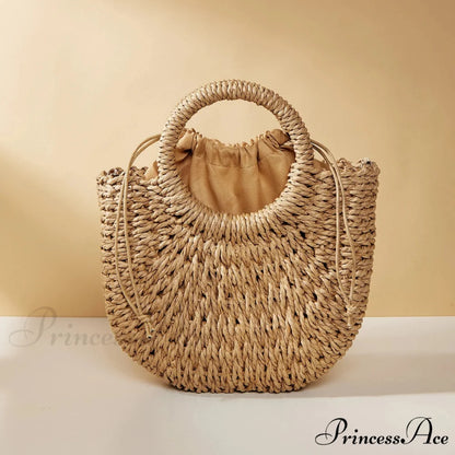 Handcrafted Straw Rattan Seaside Crossbody Purse handbag-250126