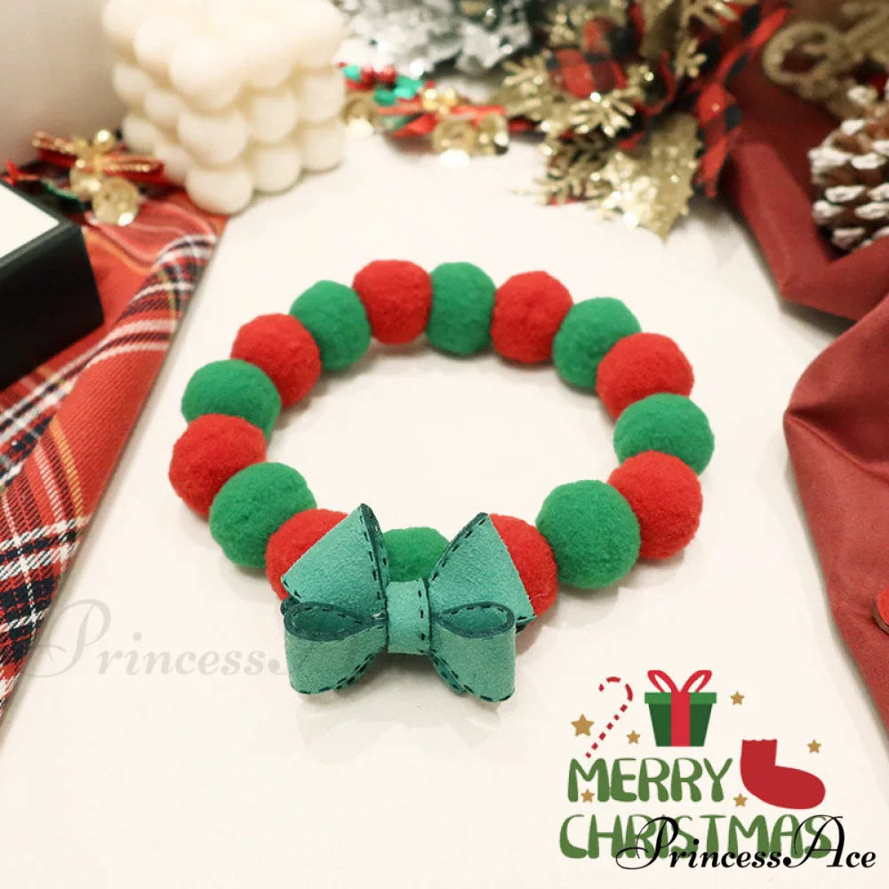 Handmade Cat Dog Neckband Collar Pet Jewelry Bowknot / S-Small