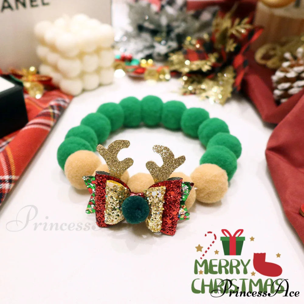 Handmade Cat Dog Neckband Collar Pet Jewelry Milu fund / S-Small