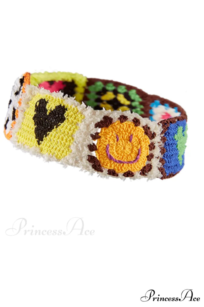 Handmade Smile Stylish Pattern Knit Headband Multi Colour