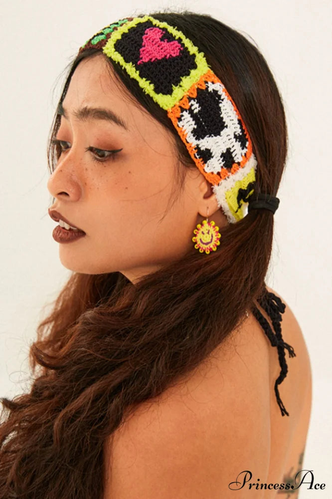 Handmade Smile Stylish Pattern Knit Headband Multi Colour