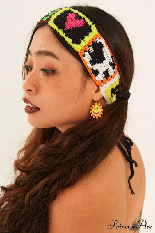 Handmade Smile Stylish Pattern Knit Headband Multi Colour