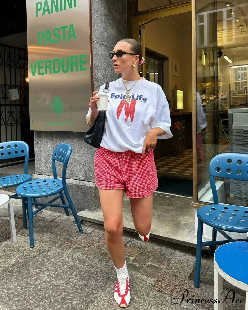 Harajuku Adorable Citrus Graphic T-shirt white5 / S t-shirt-250223