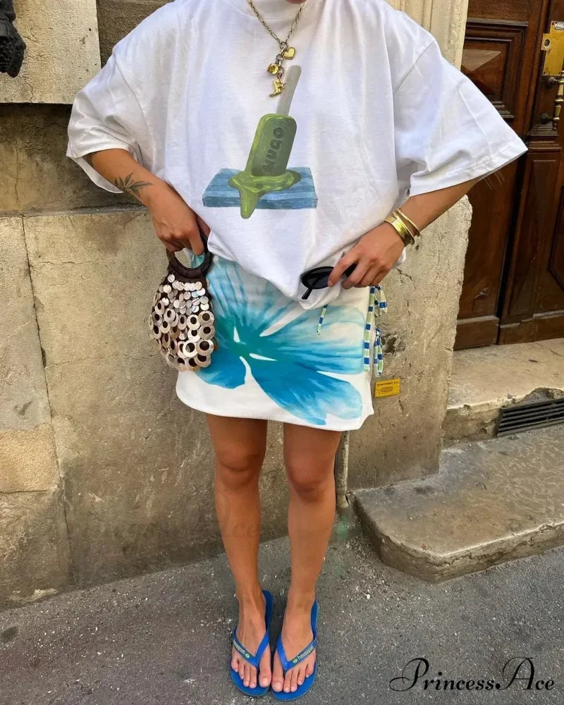 Harajuku Adorable Citrus Graphic T-shirt white6 / S t-shirt-250223