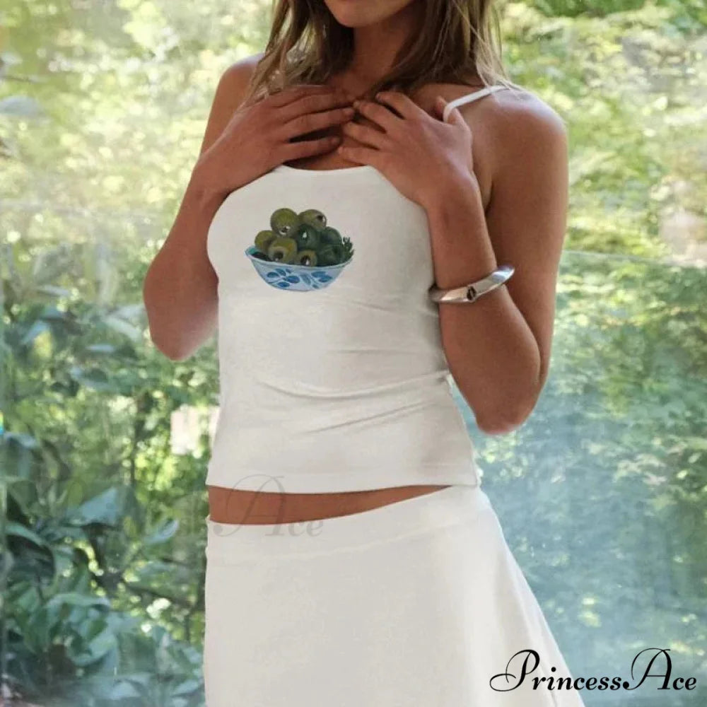 Harajuku Artistic Design Mesh Transparent Open-Back Aesthetic Spaghetti Strap Crop Top WHITE3 / S croptop-250126