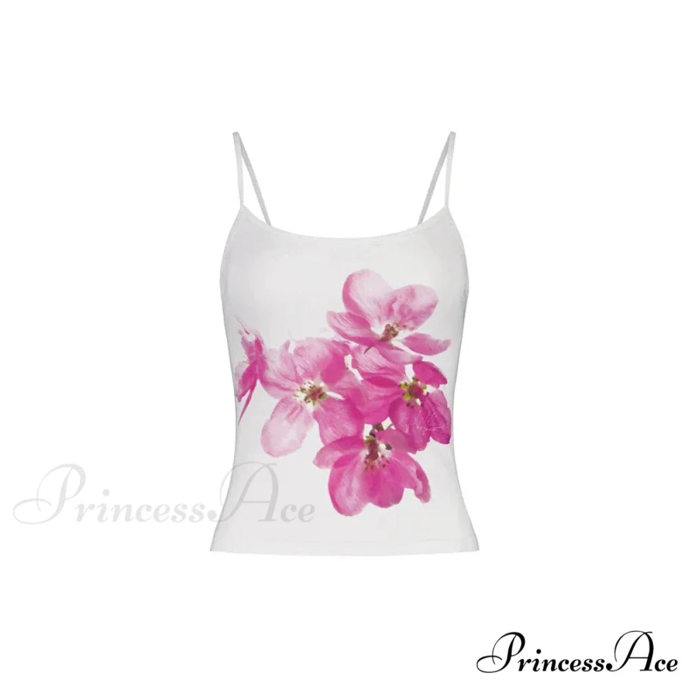 Harajuku Artistic Design Mesh Transparent Open-Back Aesthetic Spaghetti Strap Crop Top WHITE6 / S croptop-250126