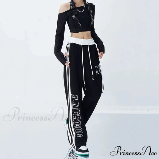Harajuku Banded Running Trousers pants-241228