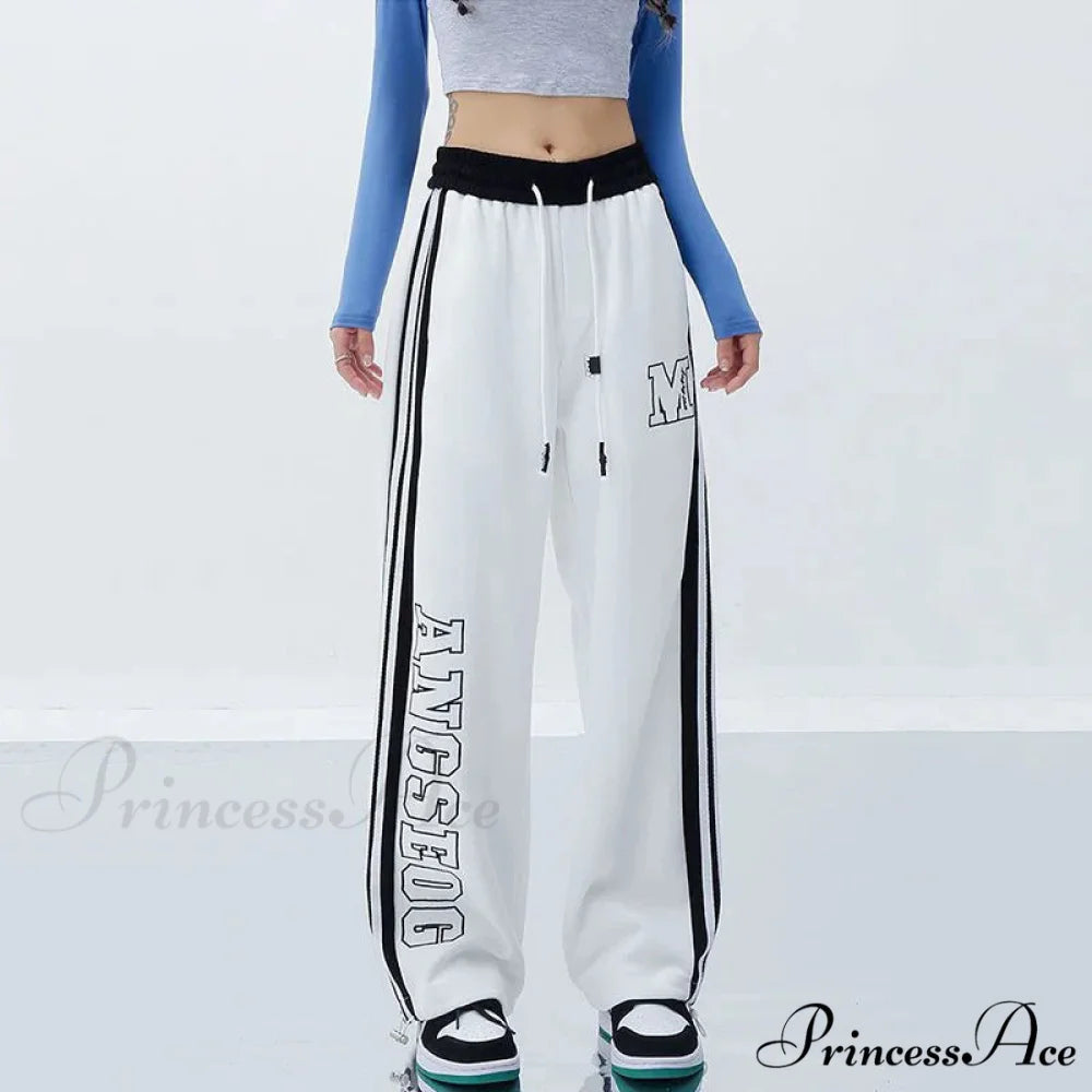Harajuku Banded Running Trousers WHITE / M pants-241228