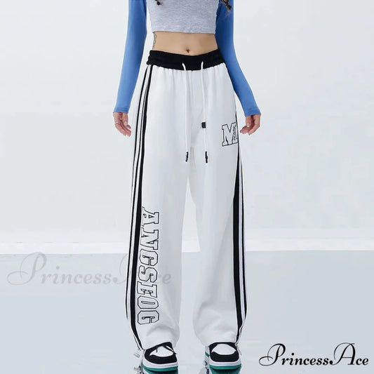 Harajuku Banded Running Trousers WHITE / M pants-241228
