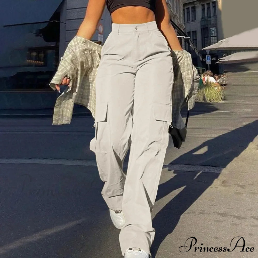 Harajuku Cotton Linen Flexible Wide Leg Pant Beige / S pant-250223