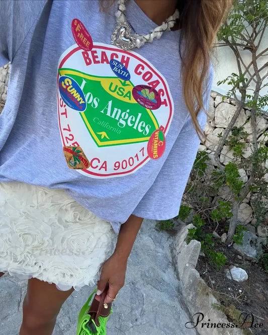 Harajuku Enthusiastic Logo Graphic T-shirt t-shirt-250223