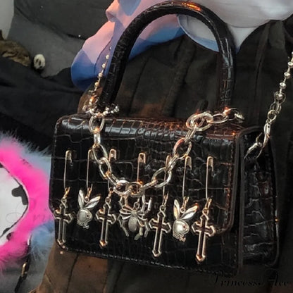 Harajuku Gothic Punk Spice Cross Spider Rabbit Dark Messenger Bag big style 3 / one size